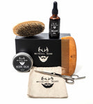 Whitetail Beard Men's Grooming Kit Oil Balm Bamboo Comb Scissors Boar Brush